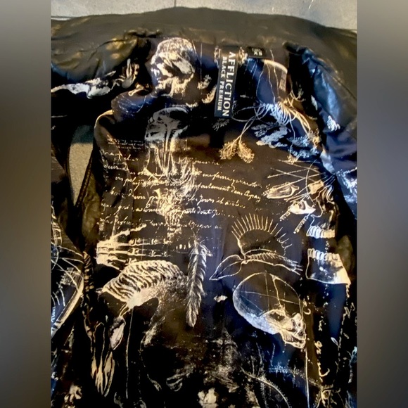 Leather Jacket in Black - Silk Lined, Affliction Size XS - Picture 11 of 15